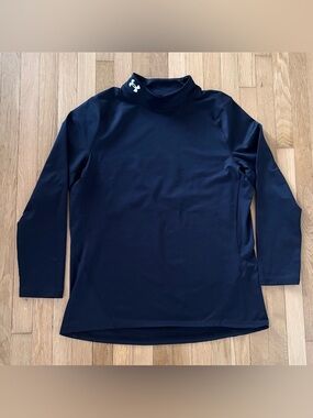 Under Armour Coldgear Compression Shirt XXL Black White Mock Neck
